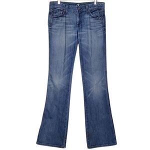 7 For All Mankind 'A' Pocket Blue Denim Classic Casual Boot Cut Jeans Sz 29